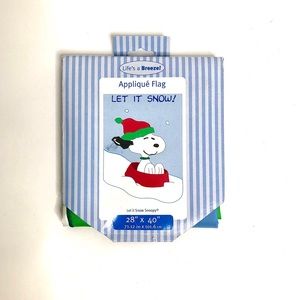 Life’s a Breeze Holiday Let it Snow Snoopy Flag